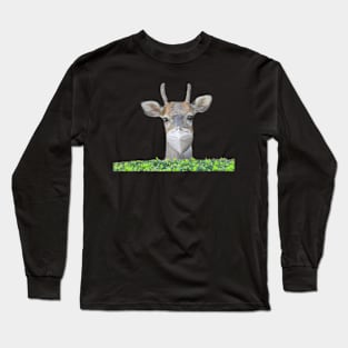 Deer Wearing A Facemask T-shirt Long Sleeve T-Shirt